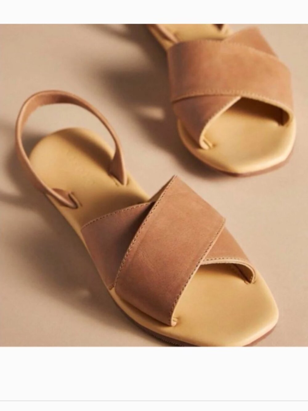 Nisolo All-Day Cross Strap Sandal – Almond Leather – Size 8
